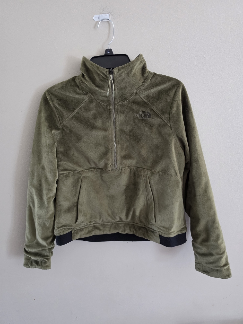 The North Face Women’s Medium Olive Green Reversible Fleece Pullover Jacket Soft